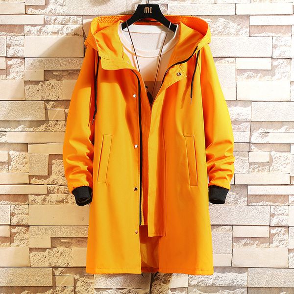 

2021 new trench black jacket male windbreakers x-long fashion spring jackets v6wy