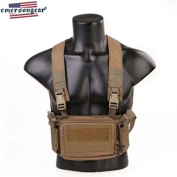 

emersongear d3cr micro chest rig mini spiritus airsoft hunting vest military army carrier vest easy armor w mag pouches 201214, Black;white