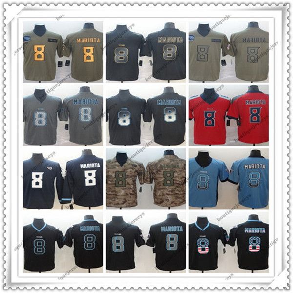 

custom tennessee titans 8 marcus mariota 22 derrick henry 31 kevin byard 21 ryan 24 vaccaro nfl legend football jersey, Black;red