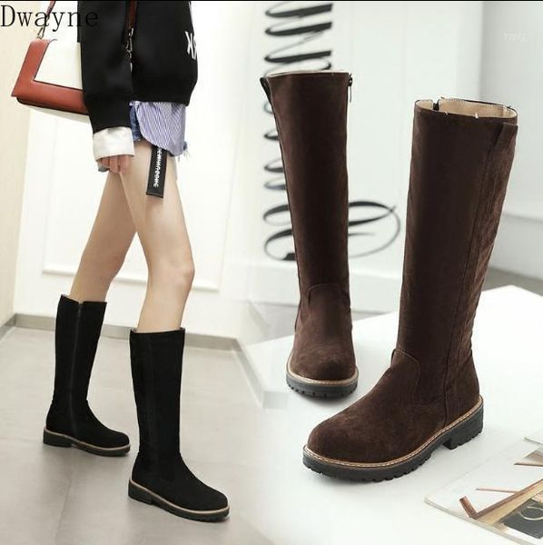 

boots 2021 winter flat wild and velvet warm cotton women1, Black