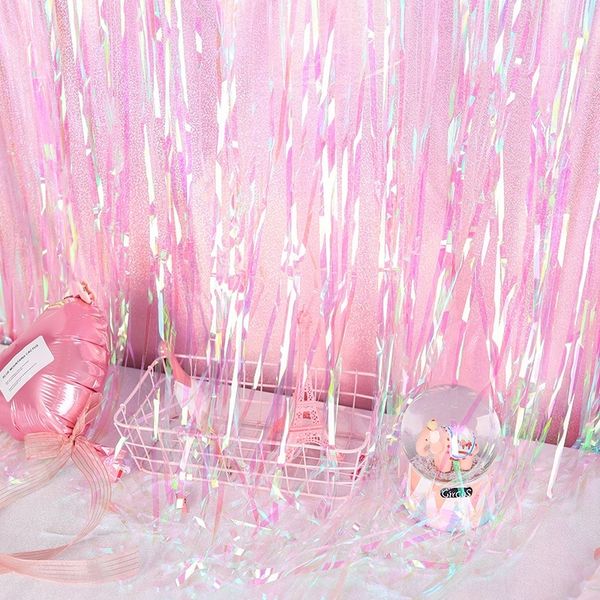 

0rvu0 1x 2 1x 3 m rainbow rain silk tassel balloon decorative balloon party wedding room curtain background wall curtain background wedding