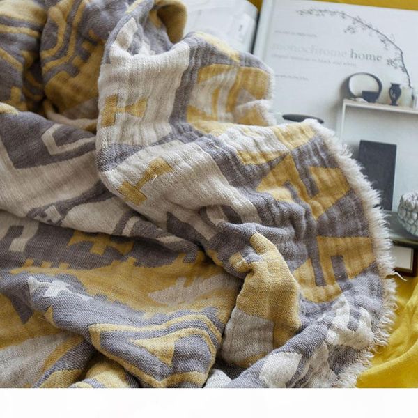 

linen and cotton blended throw blanket