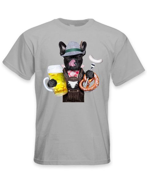 

french bulldog bavarian beer style men t-shirt - funny pet bull dog 100% cotton brand new t shirts sport hooded sweatshirt hoodie