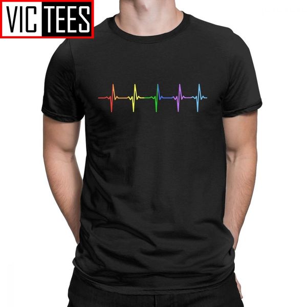

men's rainbow pulse hearbeat lgbt t shirt for men gay pride lgbtq lesbian awesome tee shirt t shirt sport hooded sweatshirt hoodie