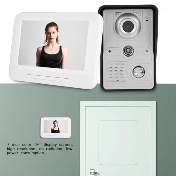 

doorbells 7 inch color video camera door ring intercom waterproof doorbell kit1