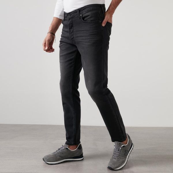 

men's jeans buratti slim fit tight bell-bottomed cotton men 's pants 7401 e051bartez, Blue