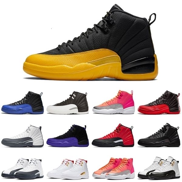 

arrival 2020 jumpman 12s new university gold game royal black men basketball shoes 12 punch reverse gym red boy outdoor trainers sportmh