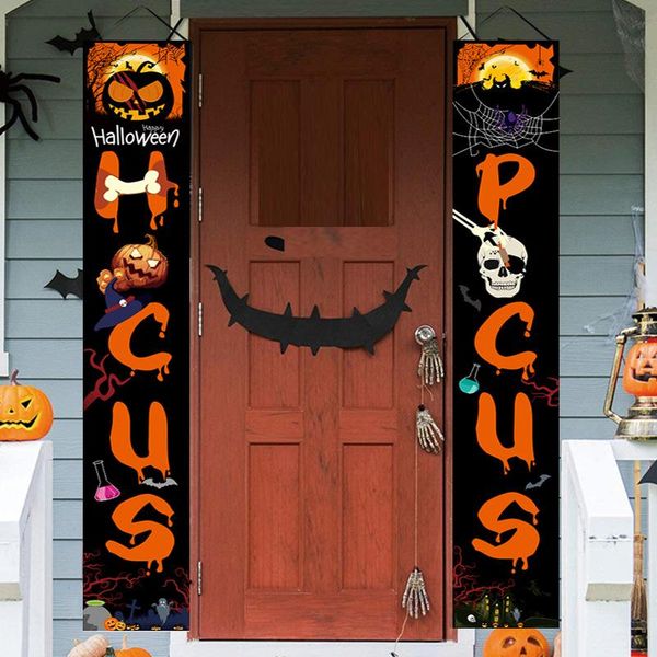 

хэллоуин дверь couplet украшение призрачного фестиваль couplet открытого украшение halloween party decor висячий флаг занавес баннер qqq