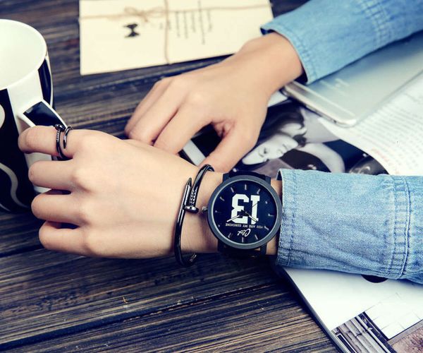 

tiktok, female men's ins watch, vibrato, korean fashion lovers, watches, Slivery;brown