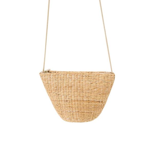 

women straw bags ins popular female handbag summer beach mini lady messenger bag handmade casual travel weave crossbody ss3105