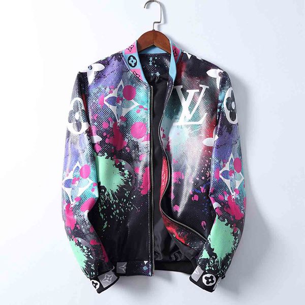 

motorcycle leather jacket men's college wool baseball bomber jacket faux leather coat men's winter bomber jacket, Black