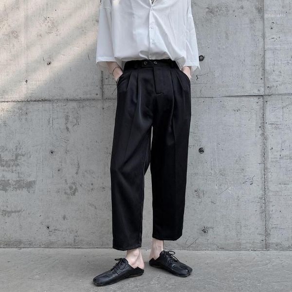 

2020 men's fashion trend formal black color suit pants business loose casual pants social high-quality trousers plus size m-2xl1, White;black
