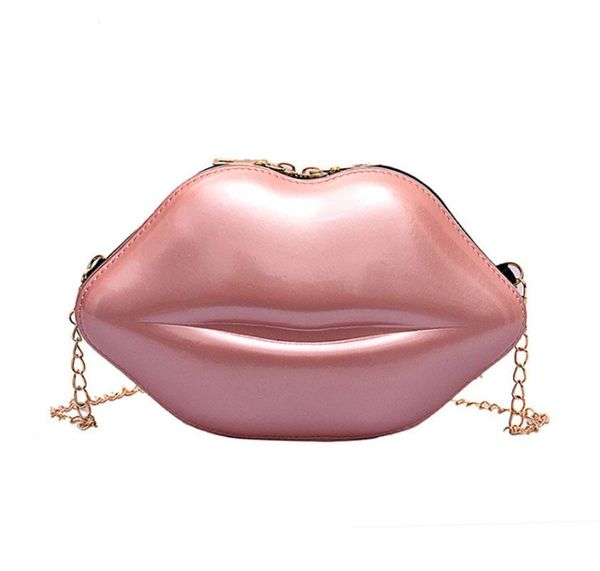 

lips style fashion pu ladies pouch bag chain purse shoulder bag women's crossbody mini messenger 2020