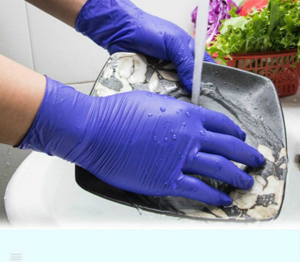 

protective invoiced acrylic disposable white purple gloves dustproof blue