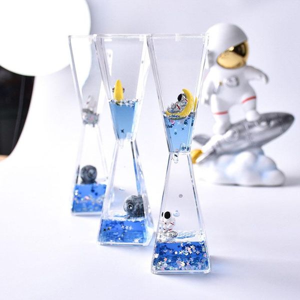 

other clocks & accessories creative astronaut liquid quicksand oil leak star sky drip hourglass drop ornament decompression