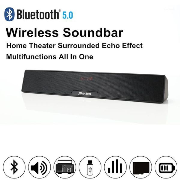 

10w wireless speaker soundbar tv pc phone surrounded home theater soundbar bluetooth speaker display hd call fm radio tf usb1