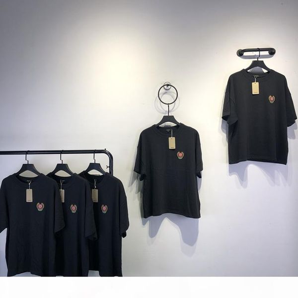 

summer mens t shirts no phone season5 calabasas badge wheat ear t-shirt loose fashion short sleeve casual crew neck, White;black