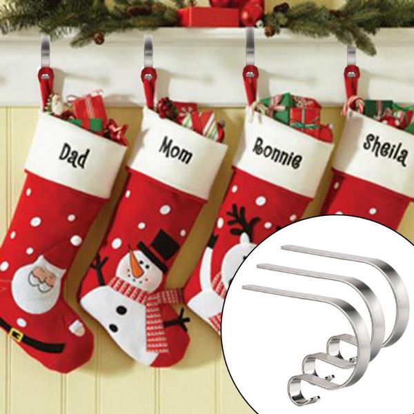 

christmas decor 3pcs christmas stocking holder hanging hooks mantel self adhesive hanger for party holiday new year