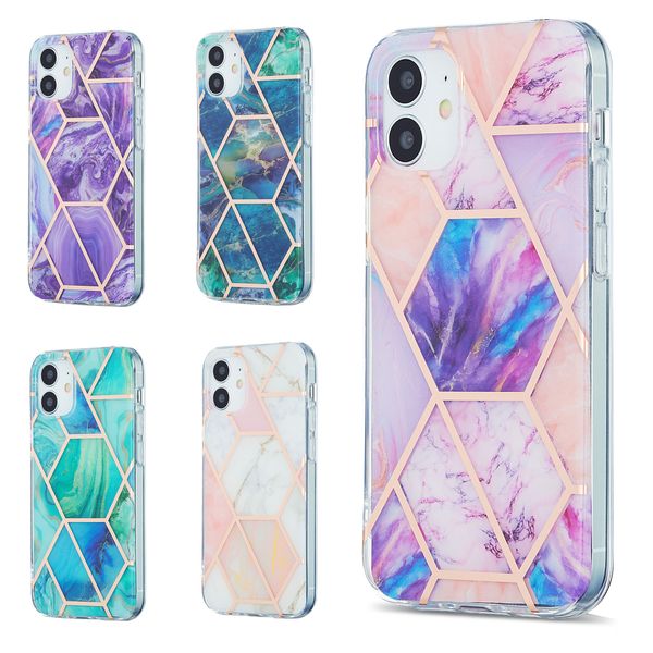 Premium Marble Shockured IMD чехлы для телефона для iPhone 13 12 Mini 11 Pro XS MAX XR 7 8 плюс Samsung S22 S21 S20 плюс Note20 Ultra A13 A33 A53 A73 A32 A52 A72 A03S S21FE LG Belvet