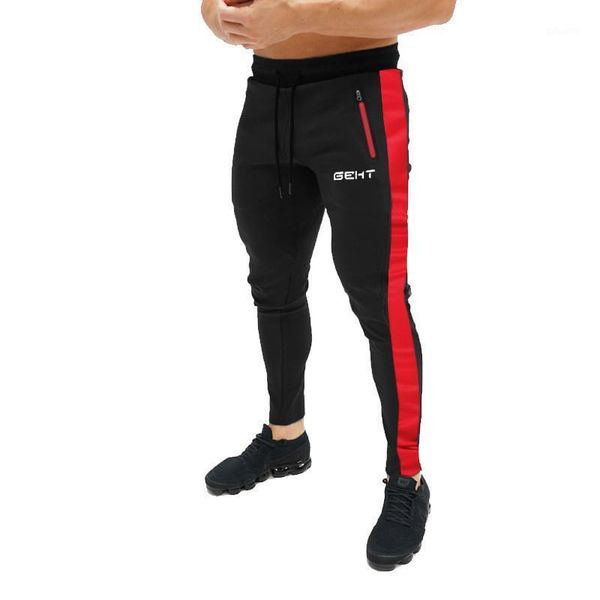 

skinny pants mens gym fitness track pants joggers sweatpants men sports training male running men bb31, Black