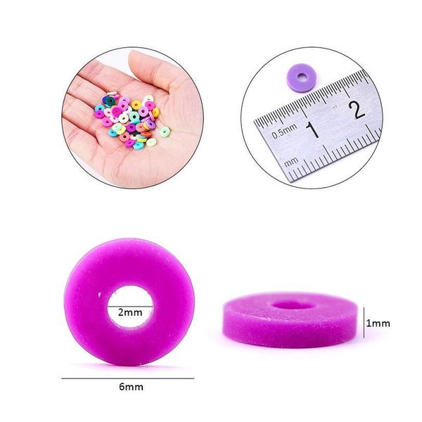 

mixed color flat round polymer clay beads with accessories loose spacer beads for necklace earring diy jewelry ma jllzav