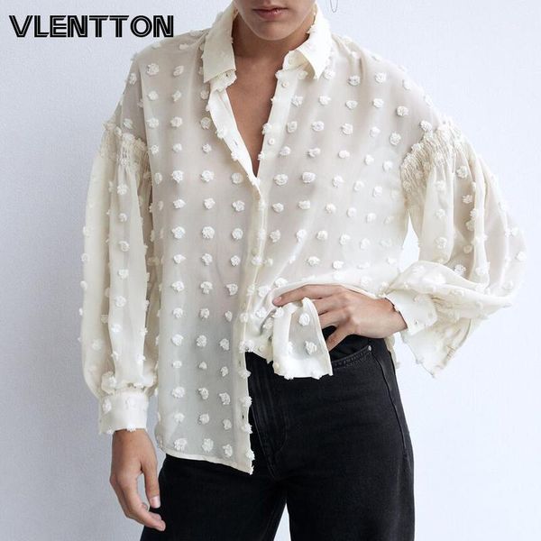 

2020 spring autumn women fashion dot shirts long sleeve thin casual loose and blouses ladies female blusas camisas mujer1, White