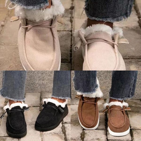 

3vmwt all-match velvet cotton boots winter boot cotton kid female new korean short warm student boots female thick-soled fashion casual, Black