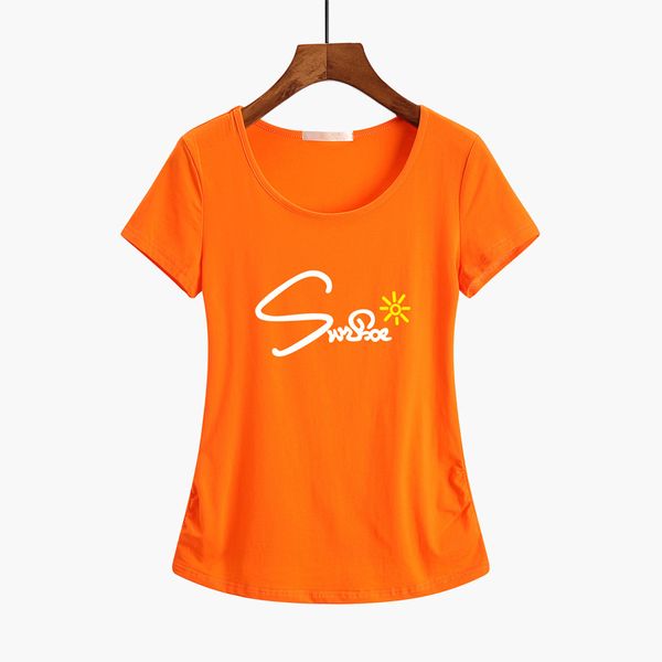 

2021 new new summer t shirt casual short sleeve cotton plus size tee women clothes camiseta feminina solid regular 40sx, White