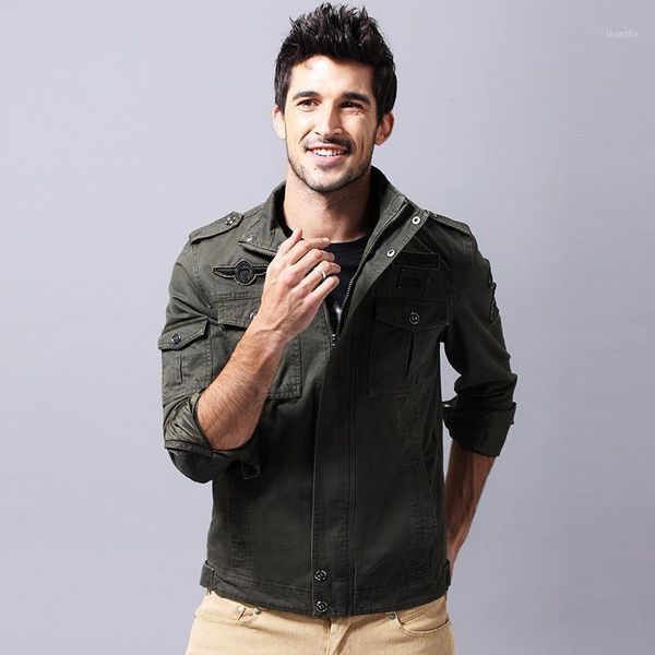 

2020 autumn and winter new style men jacket army workwear casual coat large size men's wear pure cotton jacket1, Black