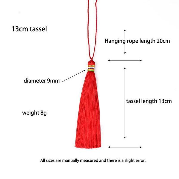 

12pcs lot 13cm diy colourful line tassel silk fringe sewing bang tassel trim decorative key tassels for curtain home decoration h qyllsw
