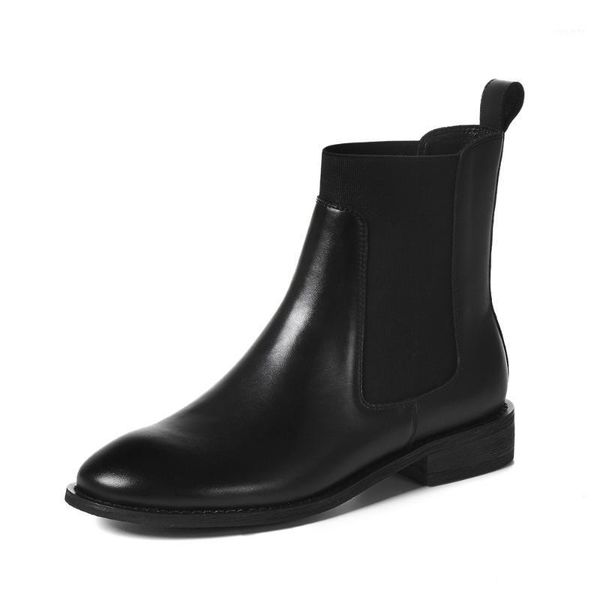 

sklfgxzy new style genuine leather ankle boots female boots women's black cowhide women's shoes1