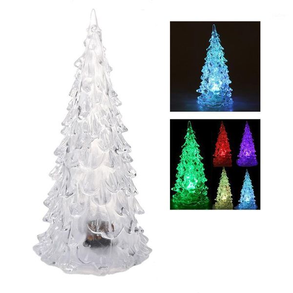 

color changing led artificial crystal christmas tree decoration xmas night light1