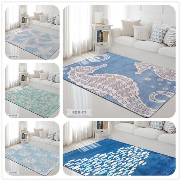 

nordic personalized marine animal print carpets for living room child game mat baby bedroom crawl rug for kids room decor carpet1