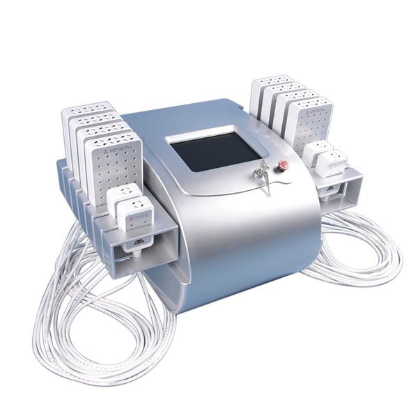 

2021 portable lipo laser machine with 336 diode laser body shaper beauty machine with 8 big 4 small pads, Black