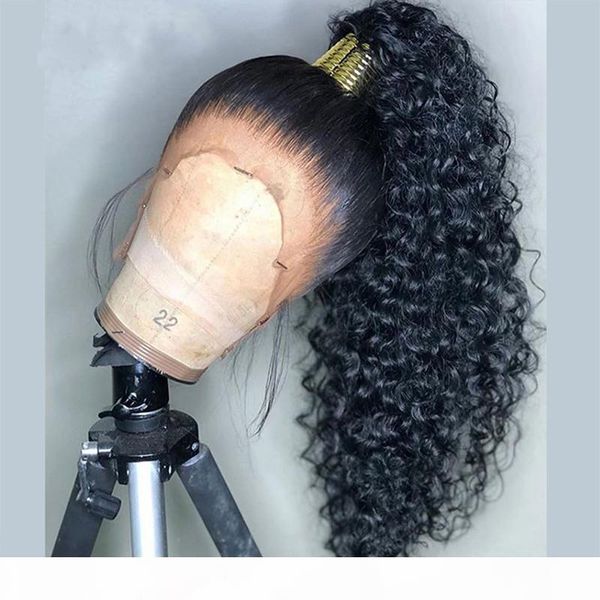 

deep curly lace front wigs with baby hair curly full lace wigs for black women 360 lace frontal wig, Black;brown