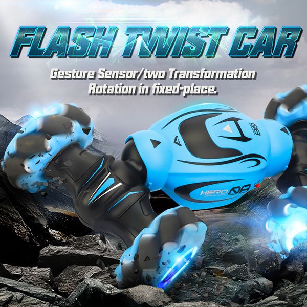 

2020 remote control car children's toy palm sensing transfiguration car rc professional drift four wheel drive suv boy