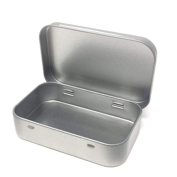 

metal rectangular empty hinged tins box containers mini portable box small storage kit home organizer 3.75 b qylzxe lyqlove
