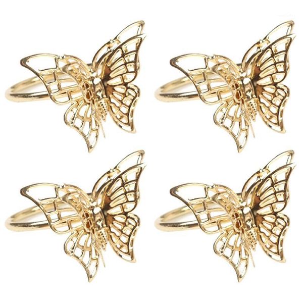

napkin rings set of 4 gold butterfly holders for wedding banquet dinner decor favor tableadornment holde1