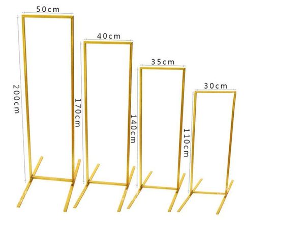 

4pcs geometric background shelf iron road lead wedding background props