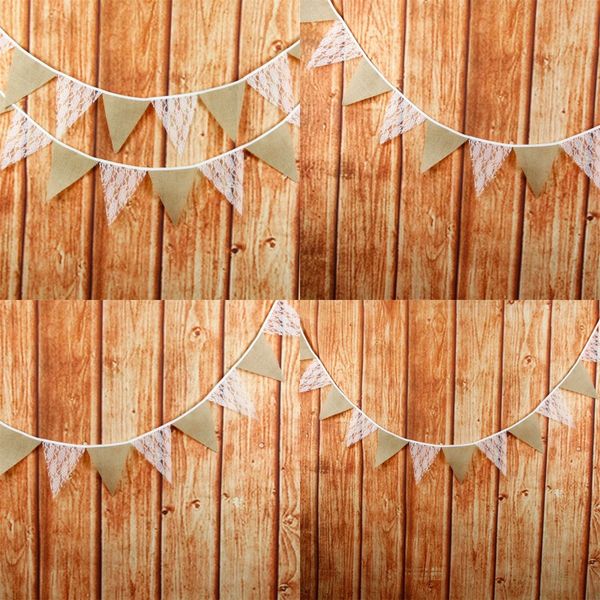 

pennant rustic wedding decorations articles rose lace linen cloth coloured flag background decorate hang up flags selling 9 5yf p1