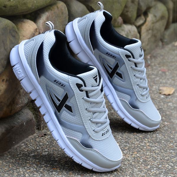 

designer men shoes size 39-46 men sneaks summer breathable krasovki shoes super light casual shoes male tenis masculino sneake, Black