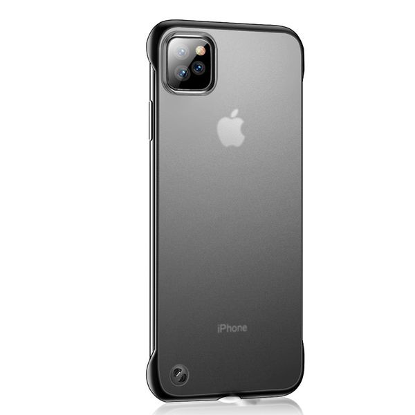 

tpu pc hybrid frameless phone protection case for iphone 11 pro max 12 pro max finger print proof