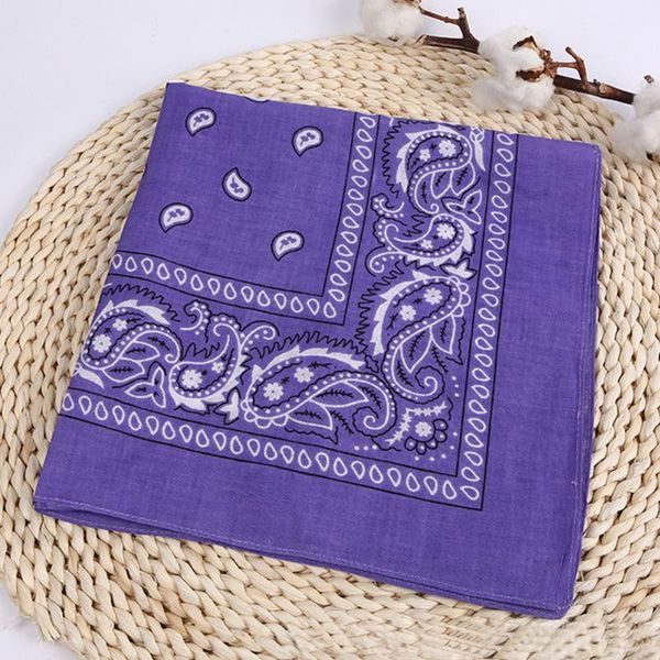 

head wrap printing cotton neck scarf outdoor riding wristband handkerchief multifunctional square towel hip hop style, Blue;gray