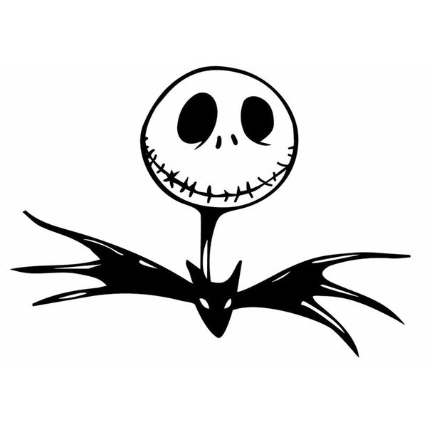 

15.2*11.1cm nightmare before christmas car sticker bat vinyl car styling cool car body decal black/silver c9-1377
