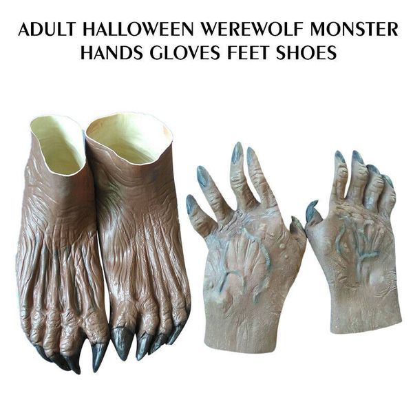 

werewolf ghost hands gloves/feet shoes halloween fancy costume supplies an88 q0115
