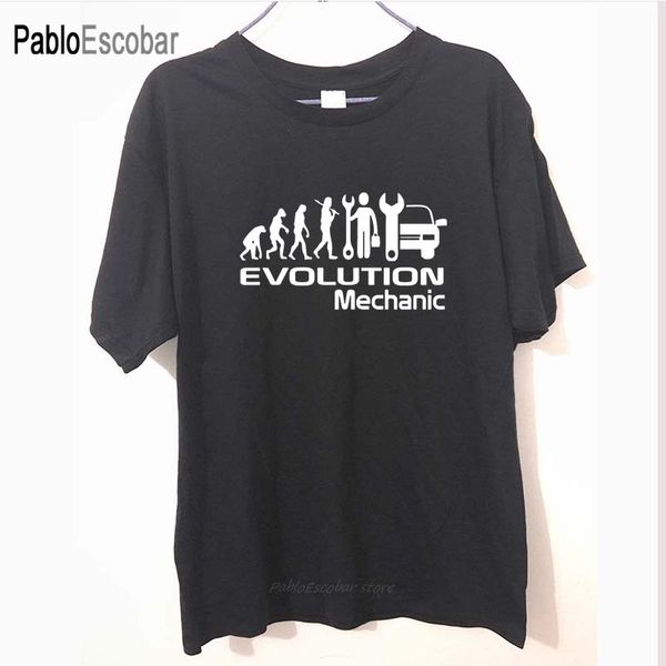 

funny evolution of a mechanic job work for men summer fashion letter cotton casual hoodie designers t shirts sweatshirt