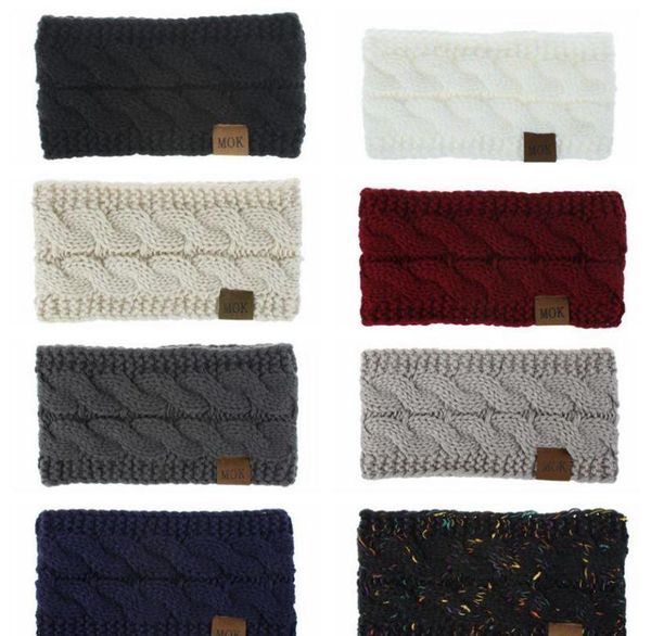 

knitted headband winter women lady warmer crochet turban head wrap plush earflaps elastic headwrap hairbands ac jllmqd bdesybag, Blue;gray
