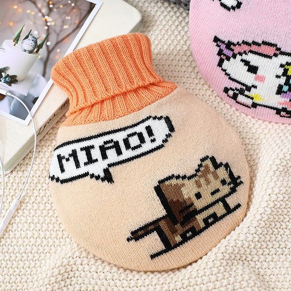 

rubber water bag mini hand warmer bottle foot warm cute termofor gumowy woolen cover for girls pvc high duration b ry bbyoki