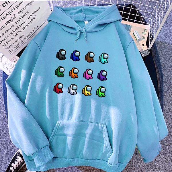 

2021 autumn and winter new video game between eua printing hoodies women kawaii hoodie graphic impostor streetwear fashion sweaters 2tfh, Black