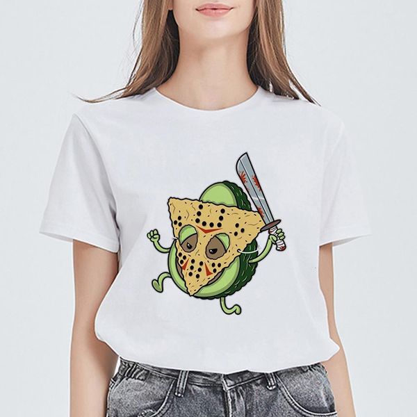 

new t-shirt female vintage vogue avocado harajuku t shirt funny cute tshirt wacky vibrant ropa mujer daily cool gym top, White